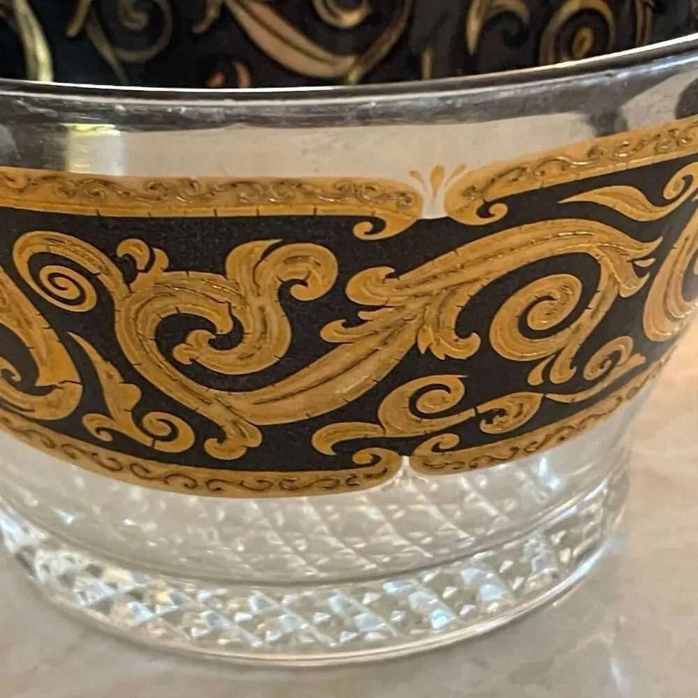 Vintage 60’s Culver Toledo Black ice bucket bowl RARE